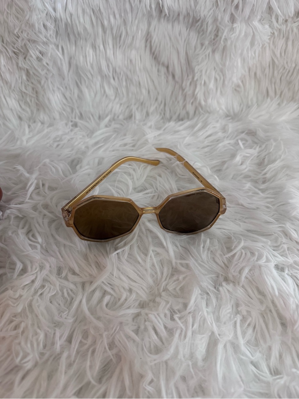 Komono Gold Frame Brown Lens Sunglasses with Case - Picture 2 of 4